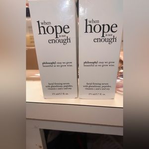 When hope is not enough by philosophy, facial firming serum, 40 dollars a box